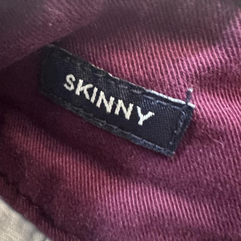 American Eagle Skinny Pants Womens 2 Regular Purple Stretch Chino Casual - Picture 9 of 11